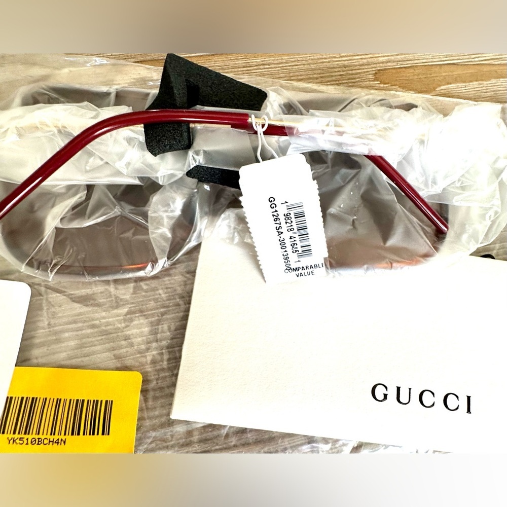 GUCCI 60MM OVERSIZE SUNGLASSES NWT $550 —ICONIC TORTOISE STATEMENT LUXE SHADES - Picture 11 of 13